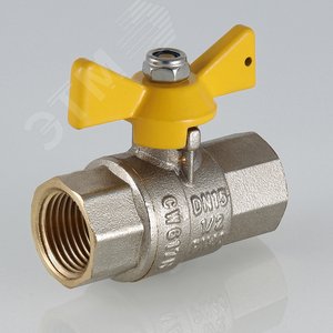 Кран шаровой газовый 1/2' ВР рукоятка бабочка VALGAS - фото 2
