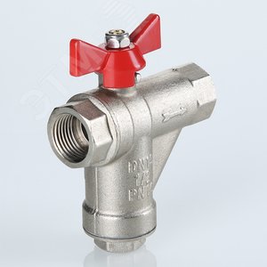 Кран шаровой 3/4' ВН со встроенным фильтром ручка бабочка - фото 3