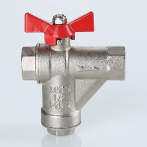 Кран шаровой 3/4' ВН со встроенным фильтром ручка бабочка - фото 4