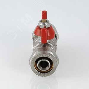 Кран шаровой 16 под обжим ручка бабочка - фото 2