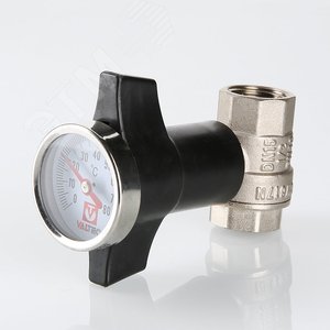 Кран шаровой 1/2' c термометром - фото 3