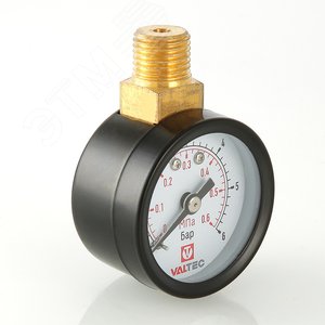 Манометр Dy40 с верхним подключением 1/4' 0-6 бар для редуктора давления - фото 2