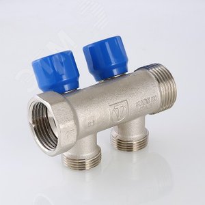 Коллектор 1'x2 выхода 3/4' ЕК с вентилями - фото 4