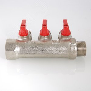 Коллектор 1'x2 выхода 1/2' НР с отсекающими кранами - фото 4