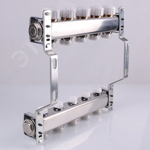 Блок коллекторный с ручными регулировочными клапанами 1'X6 вых+евроконус 3/4' - фото 2