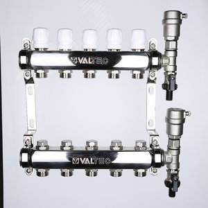 Коллекторная группа 1'x6 выходов евроконус 3/4' из нержавеющей стали - фото 2