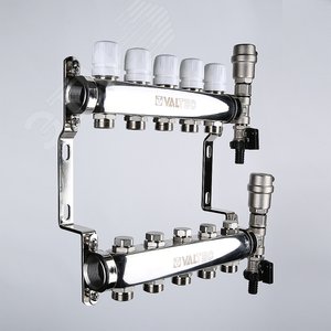 Коллекторная группа 1'x6 выходов евроконус 3/4' из нержавеющей стали - фото 3