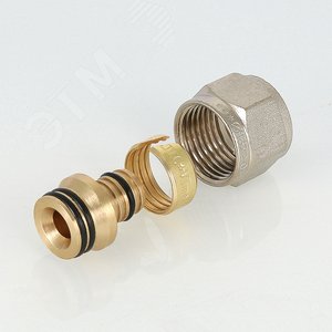 Соединитель коллекторный обжимной для металлопластиковой трубы 16 (2.0)х1/2' - фото 3