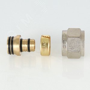 Соединитель коллекторный обжимной для металлопластиковой трубы 16 (2.0)х1/2' - фото 4