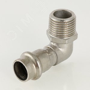 Угольник НР 22x3/4' 90 град., нержавеющая сталь - фото 3