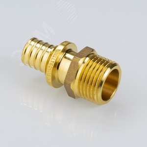 Переходник 16х1/2'НР с наружной резьбой, аксиальный, латунь - фото 5