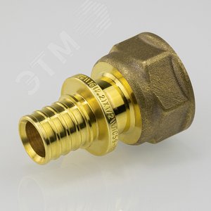 Переходник 16х3/4'ВР с внутренней резьбой, аксиальный, латунь - фото 3