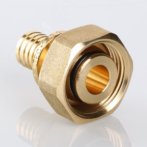 Переходник 20х1/2'ВР с накидной гайкой, аксиальный, латунь - фото 5