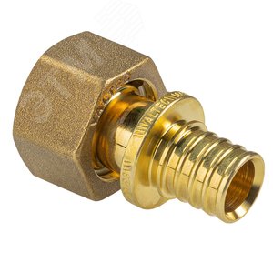 Переходник 20х1/2'ВР с накидной гайкой, аксиальный, латунь - фото 1