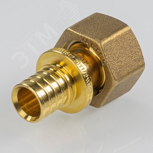 Переходник 16х1/2'ВР с накидной гайкой, аксиальный, латунь - фото 4