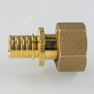 Переходник 16х1/2'ВР с накидной гайкой, аксиальный, латунь - фото 5