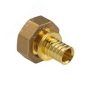 Переходник 16х3/4'ВР с накидной гайкой, под евроконус, аксиальный, латунь - фото 1