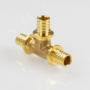 Тройник 16 равносторонний, аксиальный, латунь - фото 5