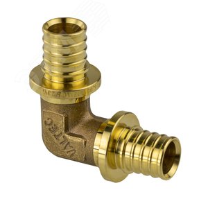 Угольник 25 90 град. аксиальный, латунь - фото 1