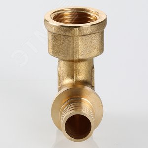 Угольник 20х3/4'ВР переходной с внутренней резьбой, аксиальный, латунь - фото 2