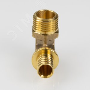 Угольник 25х3/4'НР переходной с наружной резьбой, аксиальный, латунь - фото 2