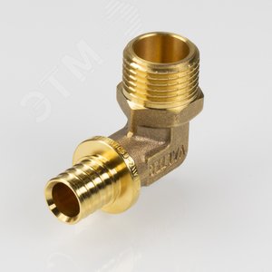 Угольник 25х3/4'НР переходной с наружной резьбой, аксиальный, латунь - фото 3