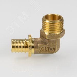 Угольник 25х3/4'НР переходной с наружной резьбой, аксиальный, латунь - фото 4