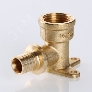 Угольник 16х1/2'ВР переходной с внутренней резьбой, водорозетка, аксиальный, латунь - фото 3