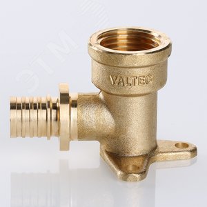 Угольник 16х1/2'ВР переходной с внутренней резьбой, водорозетка, аксиальный, латунь - фото 4