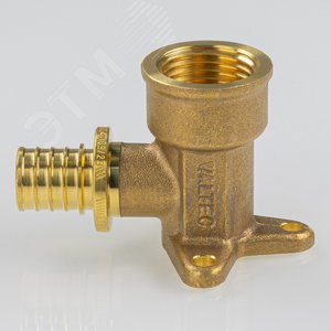 Угольник 20х1/2'ВР переходной с внутренней резьбой, водорозетка, аксиальный, латунь - фото 3