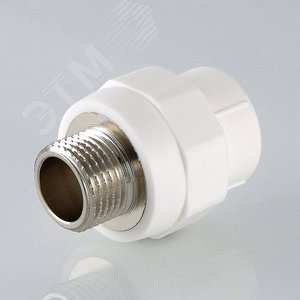 Муфта комбинированная 20x3/4' НР полипропиленовая PPR белая - фото 3