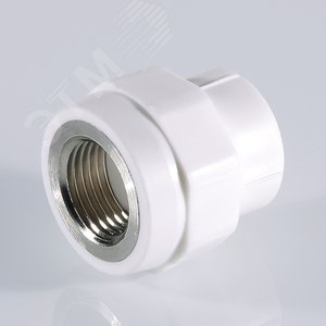 Муфта комбинированная 20x3/4' ВР полипропиленовая PPR белая - фото 3