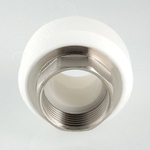 Муфта комбинированная 90x3' ВР под ключ полипропиленовая PPR белая - фото 2