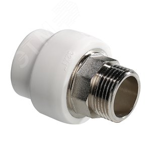 Изображение товара Муфта комбинированная 32x1' НР под ключ полипропиленовая PPR белая (шт)