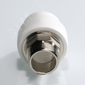 Муфта комбинированная 75x2 1/2' НР под ключ полипропиленовая PPR белая - фото 2