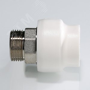 Муфта комбинированная 75x2 1/2' НР под ключ полипропиленовая PPR белая - фото 4