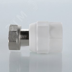 Муфта комбинированная 20x1/2' ВР накидная гайка, полипропиленовая PPR, белая - фото 4