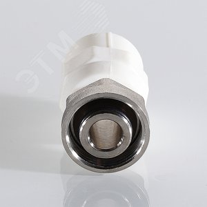 Муфта комбинированная 20x3/4' ВР накидная гайка, евроконус, полипропиленовая PPR, белая - фото 2