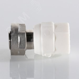 Муфта комбинированная 20x3/4' ВР накидная гайка, евроконус, полипропиленовая PPR, белая - фото 4