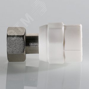 Муфта комбинированная 20x1/2' ВР накидная гайка, евроконус, полипропиленовая PPR, белая - фото 4