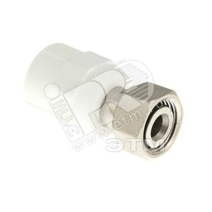 Муфта комбинированная 20x3/4' ВР накидная гайка, евроконус, полипропиленовая PPR, белая - фото 1
