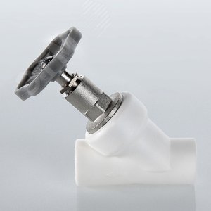 Вентиль 25 прямоточный полипропиленовый PPR белый - фото 3