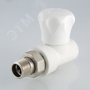 Клапан для радиатора 25x3/4' прямой полипропиленовый PPR белый - фото 3