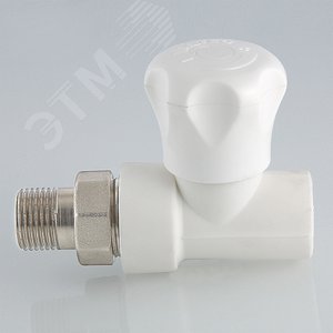 Клапан для радиатора 25x3/4' прямой полипропиленовый PPR белый - фото 4