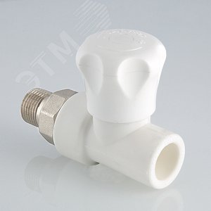 Клапан для радиатора 25x3/4' прямой полипропиленовый PPR белый - фото 5