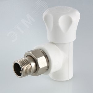 Клапан для радиатора 20x1/2' угловой полипропиленовый PPR белый - фото 3