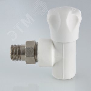 Клапан для радиатора 20x1/2' угловой полипропиленовый PPR белый - фото 4