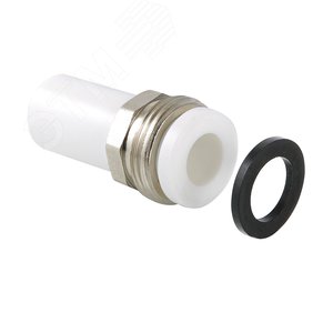 Изображение товара Штуцер 32x1 1/4' НР с накидной гайкой полипропиленовый PPR белый (шт)