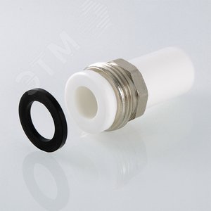 Штуцер 32x1 1/4' НР с накидной гайкой полипропиленовый PPR белый - фото 3