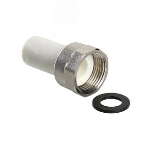 Изображение товара Штуцер 20x3/4' ВР с накидной гайкой полипропиленовый PPR белый (шт)